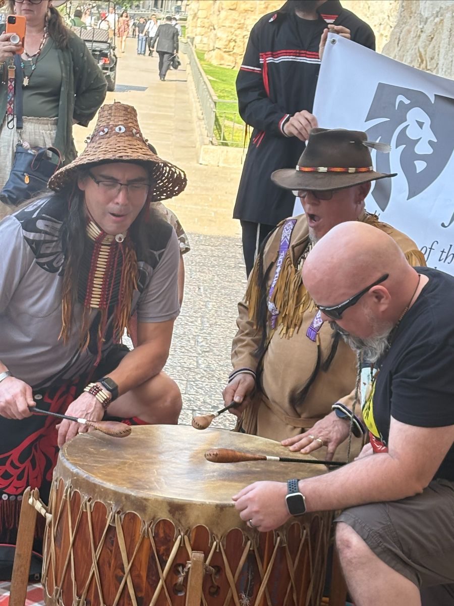 Indigenous-Embassy-Jerusalem-drumming-traditional