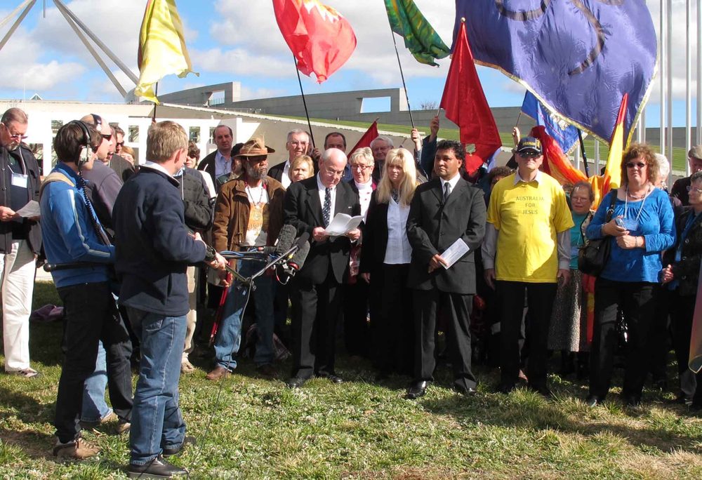 Launch of the Canberra Declaration at the Government of God conference, Parliament House Canberra, 2010