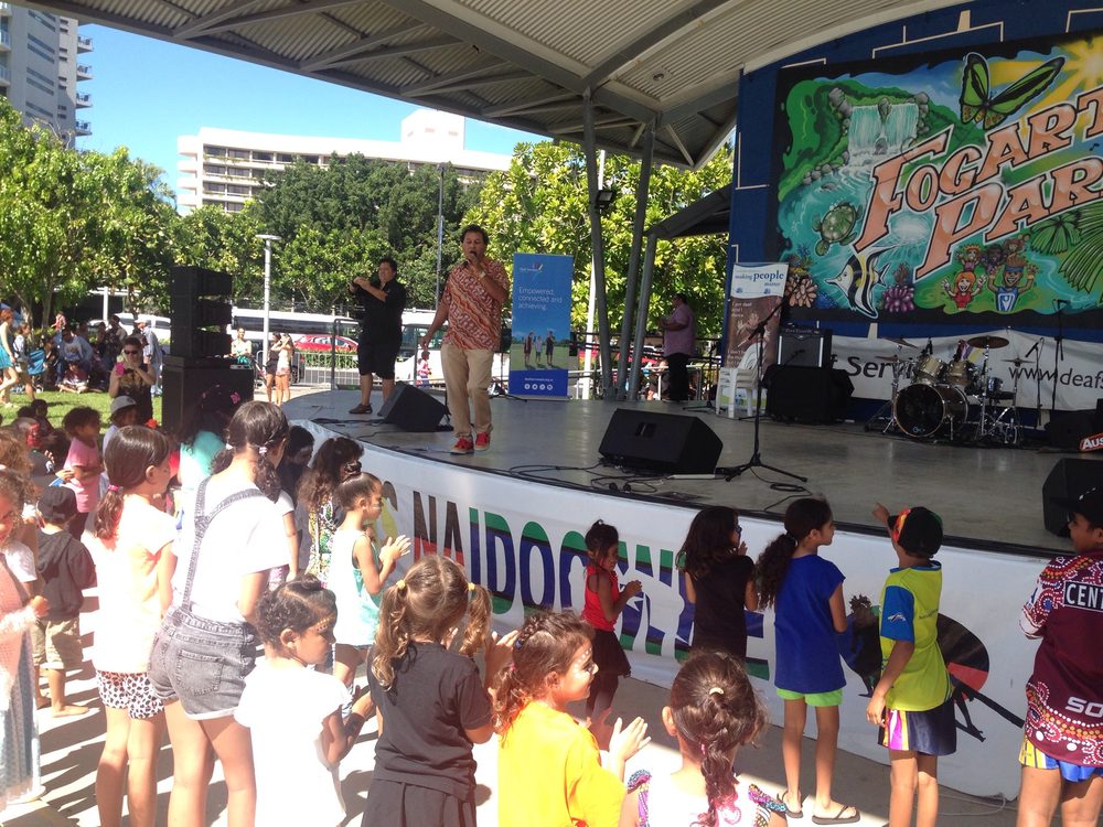 Ps Norman Miller opening NAIDOC in prayer, Cairns 2016