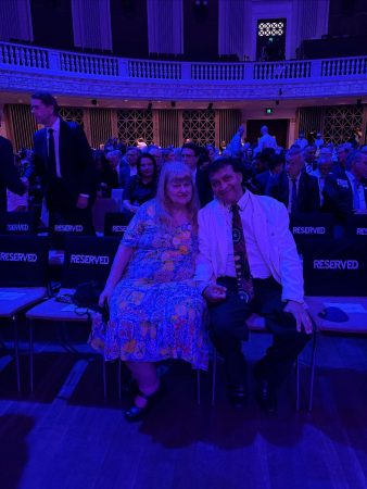 Norman and Barbara Miller Front row Solidarity Event Brisbane