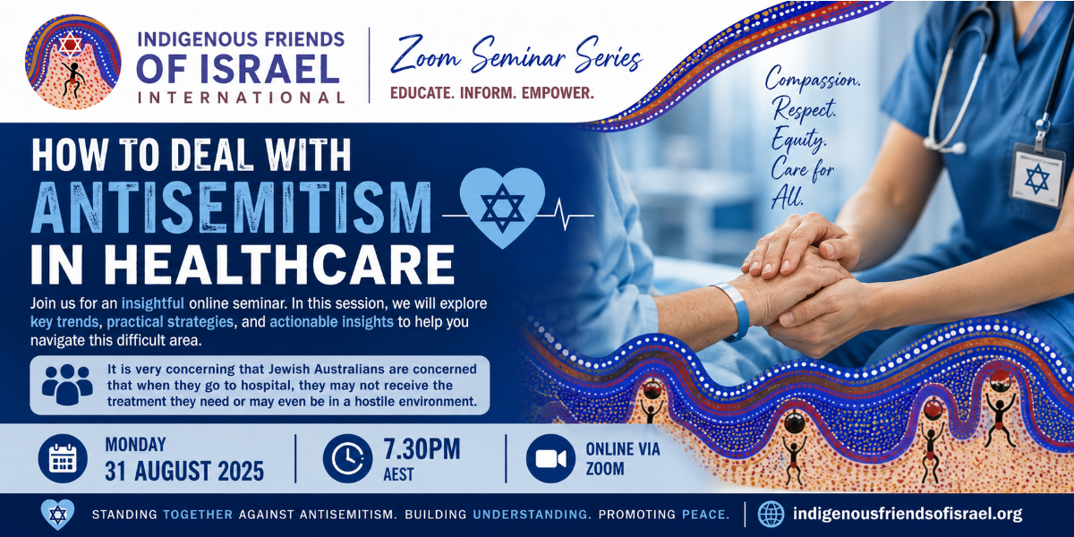 How To Deal With Antisemitism In Healthcare Zoom Flyer – Indigenous-Friends Israel International 